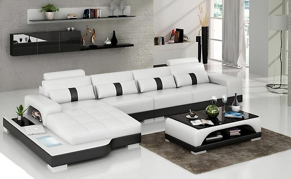 Xlmoebel Ecksofa Designer Sofa Couch Polster Ledersofa Ecksofa in L-Form So günstig online kaufen