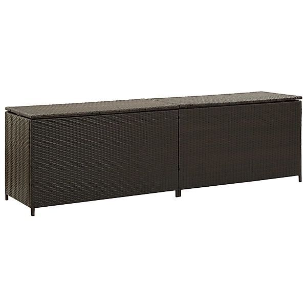 vidaXL Gartenbox Poly Rattan 200x50x60 cm Braun günstig online kaufen
