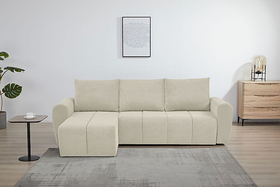 Home affaire Ecksofa "Nortrud, 241 cm, L-Form, mit Schlaffunktion u. Bettka günstig online kaufen