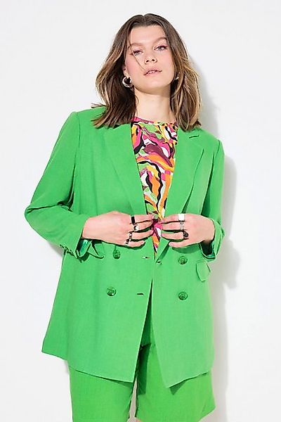 Studio Untold Blusenblazer Leinenmix-Blazer Loose Fit Doppelreiher günstig online kaufen