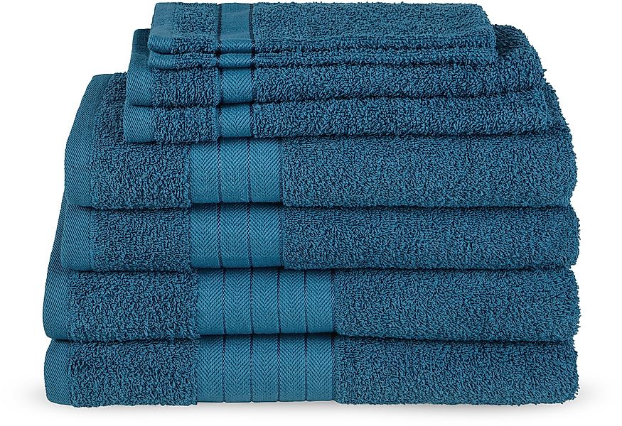 good morning Handtuch Set »Uni«, (8 St., 2 Stück 70x140 cm-2 Stück 50x100 c günstig online kaufen