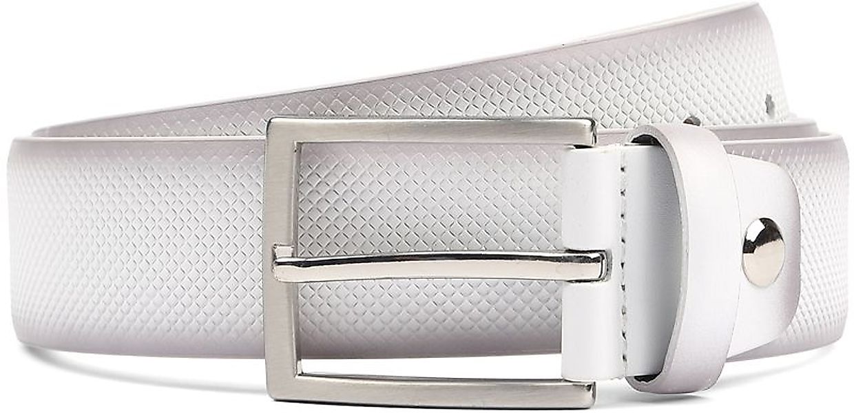 Suitable Ledergürtel Struktur Leder Weiß - Größe 105 günstig online kaufen