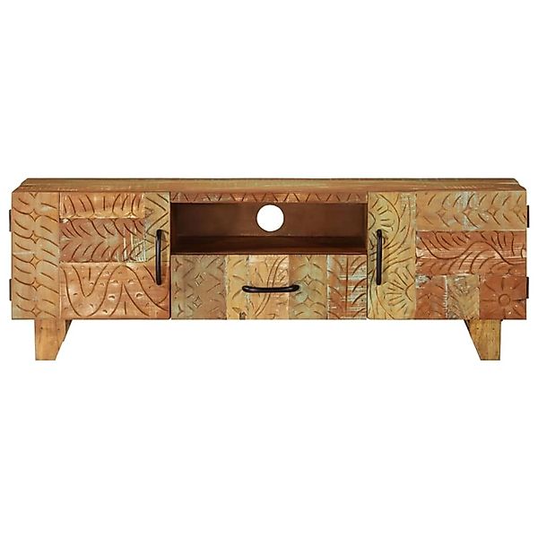 Tv-schrank Handgeschnitzt 120x30x40 Cm Altholz Massiv günstig online kaufen