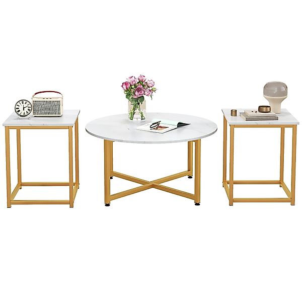 KOMFOTTEU Couchtisch Sofatisch (Set, 3-St), mit günstig online kaufen