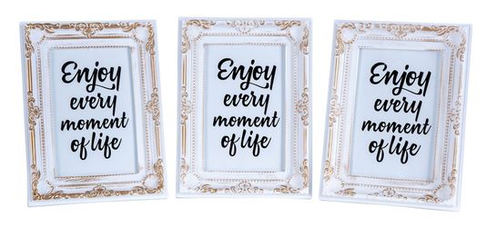 Levandeo® Bilderrahmen, 3er Set Fotorahmen 10x15 günstig online kaufen