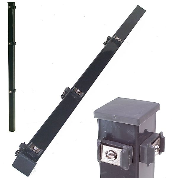 Apex Eckpfosten Eckpfosten für Doppelstabmattenzaun 90° günstig online kaufen