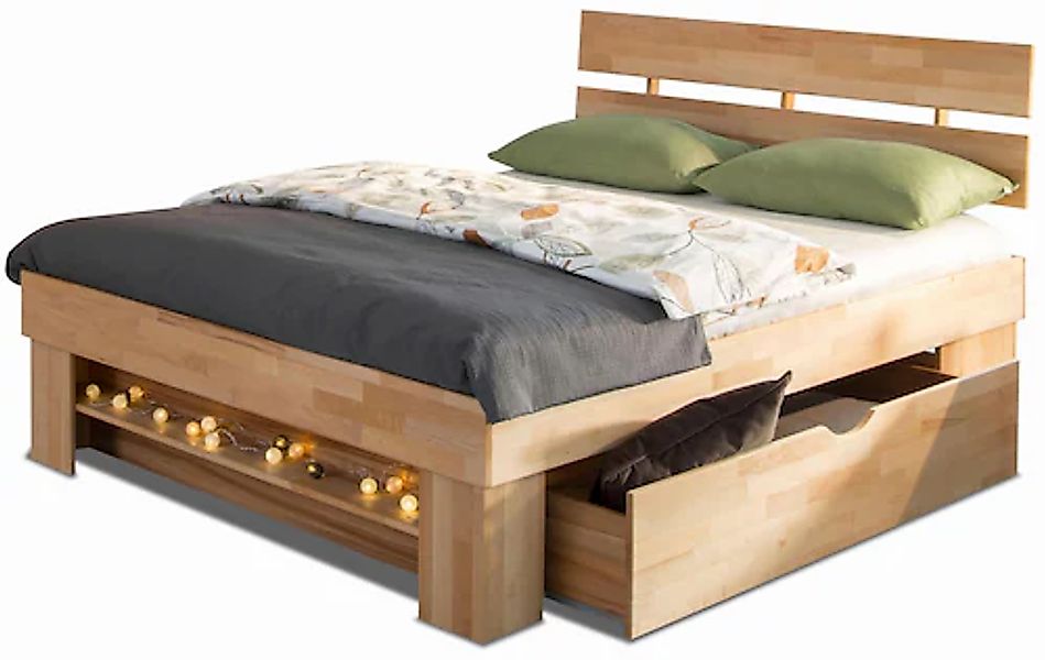 Home affaire Stauraumbett Triest, aus FSC®-zertifizierter massive Buche günstig online kaufen