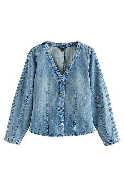 Next Jeansbluse Bluse mit V-Ausschnitt und günstig online kaufen