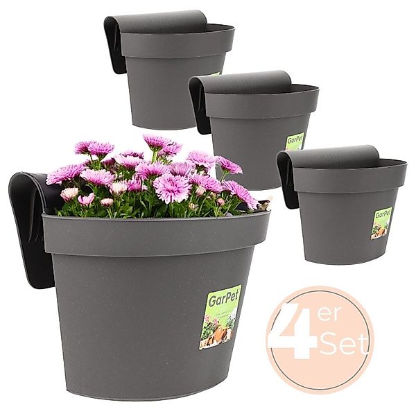 GarPet Balkonkasten 4x Geländertopf Balkon Wasserspeicher günstig online kaufen