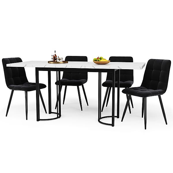 MODFU Esstisch Esstisch Teleskoptisch,Moderne Esstisch,mit Marmoroptik,Esst günstig online kaufen