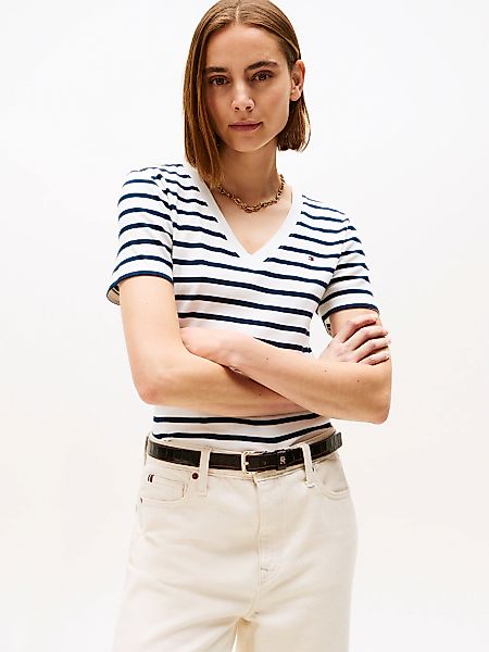Tommy Hilfiger T-Shirt "CODY V-NECK SHORT SLEEVE" mit V-Ausschnitt, Baumwol günstig online kaufen