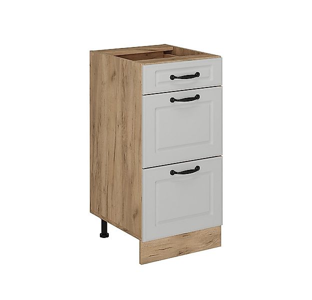 Vicco Unterschrank R-Line, Weiß Landhaus/Goldkraft Eiche, 40 cm mit Schubla günstig online kaufen