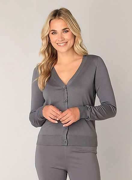 Base Level Strickjacke Yvon mit V-Ausschnitt günstig online kaufen