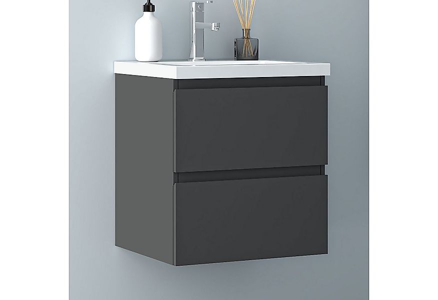 Aica Sanitär Waschtisch Badezimmerschrank Unterschrank mit Becken Badmöbel günstig online kaufen