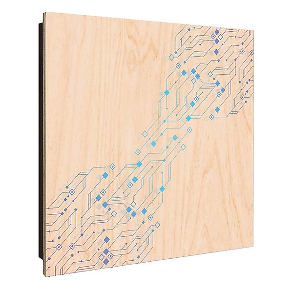 Banjado Großer Schlüsselkasten Holz 30x30cm Schwarz Scharnier Links 50 Hake günstig online kaufen