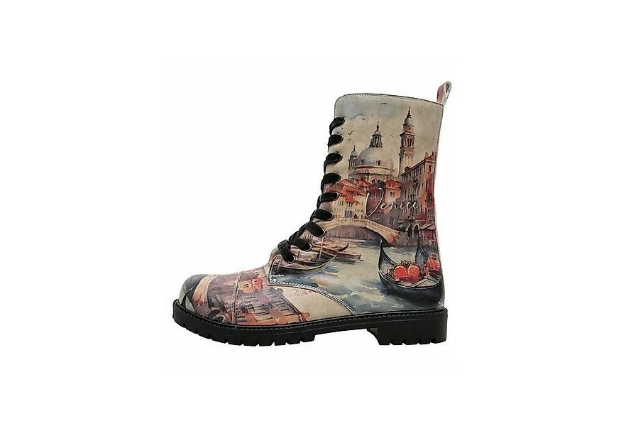 DOGO Zipsy High-Top Boots Venice Damen Stiefeletten Schnürboots Handgeferti günstig online kaufen