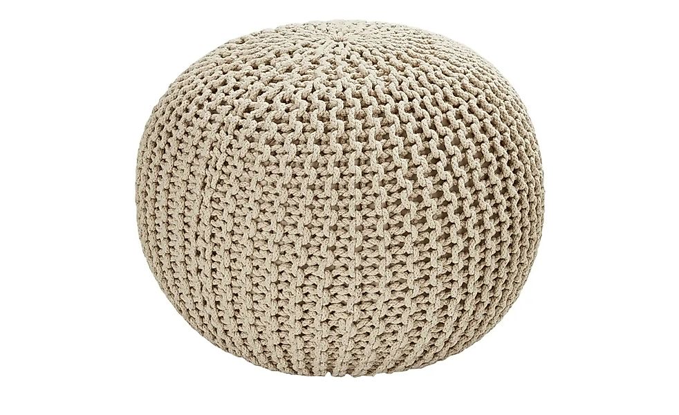como Strickpouf   ¦ creme ¦ Maße (cm): H: 45  Ø: 65 Dekokissen & Decken > K günstig online kaufen