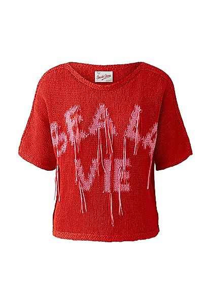 Oui Rundhalspullover Pullover Baumwollmischung günstig online kaufen