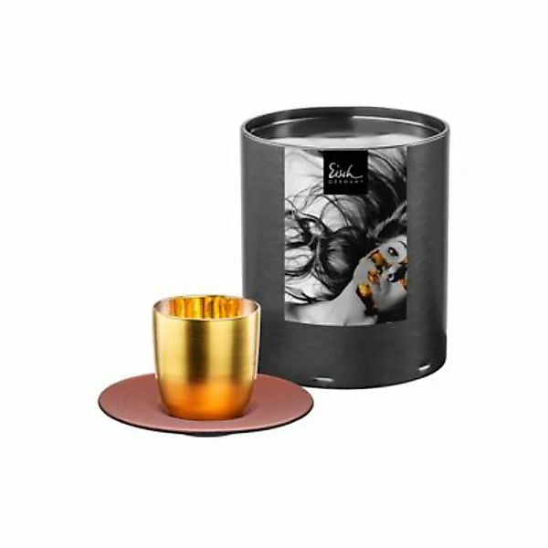 Eisch GERMANY COSMO COLLECT Gold/Kupfer Espressoglas mit Untertasse Kaffeeb günstig online kaufen