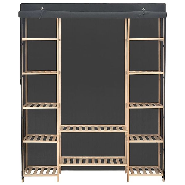 vidaXL Stoffschrank Kleiderschrank Grau 135 x günstig online kaufen