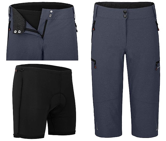Bergson Fahrradhose VINA Capri Damen 3/4 Radhose (mit gepolsterter Innenhos günstig online kaufen