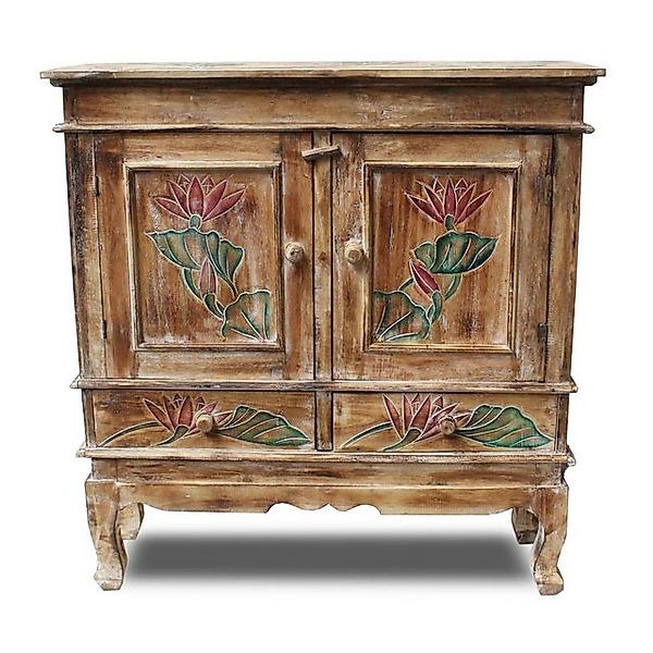 Oriental Galerie Mehrzweckschrank Schrank 85 x 80 cm Lotus Color (1-St) günstig online kaufen