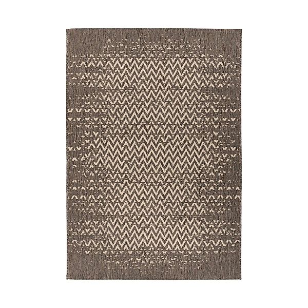 MeGusta Flachflor Teppich Modern Braun - Creme Polypropylen 80x150 cm Paula günstig online kaufen