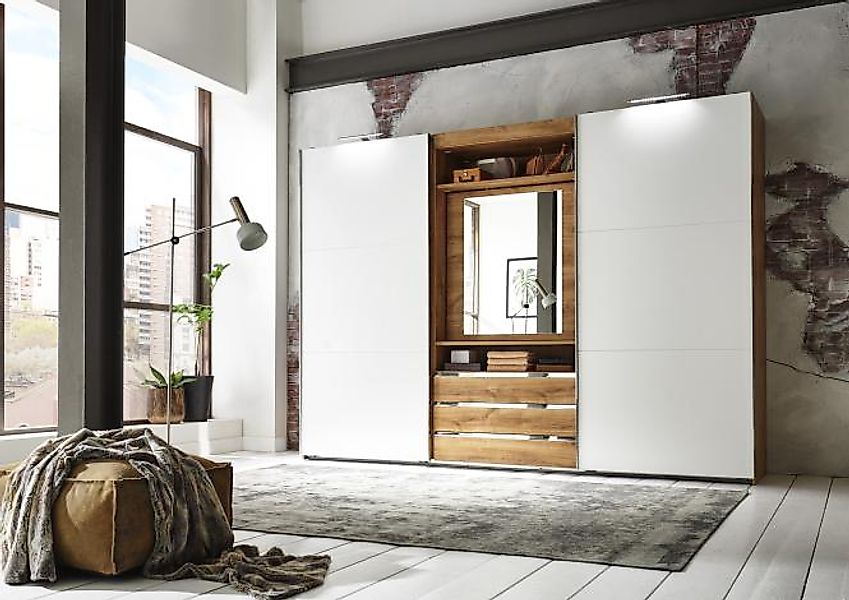 Kleiderschrank 2trg inkl. drehbaren Spiegel-Element MAGIC von FRESHTOGO Bra günstig online kaufen