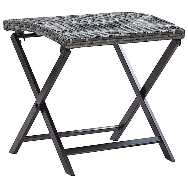 vidaXL Hocker, Klapphocker Poly Rattan Grau günstig online kaufen