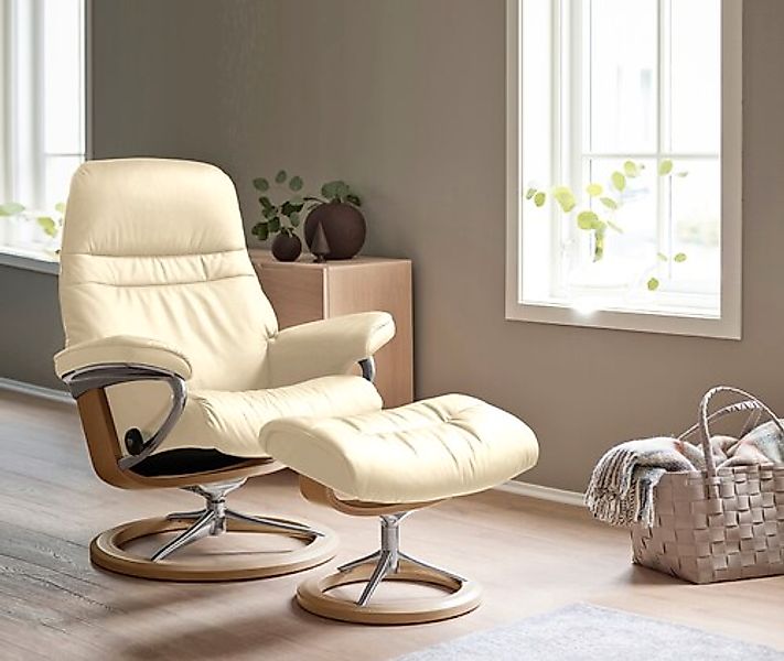 Stressless® Relaxsessel »Sunrise« Relaxsessel mit Hocker, mit Signature Bas günstig online kaufen