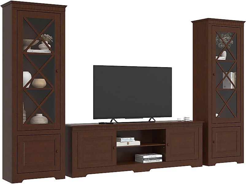 Home affaire Wohnwand Lisa, (Set, 3-St), bestehend aus zwei Vitrinen und ei günstig online kaufen