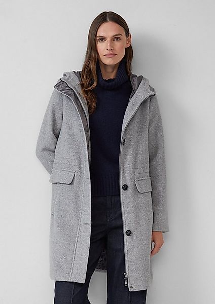 s.Oliver Funktionsmantel Outdoor-Mantel Parka aus Wollmix mit Weitenregulie günstig online kaufen