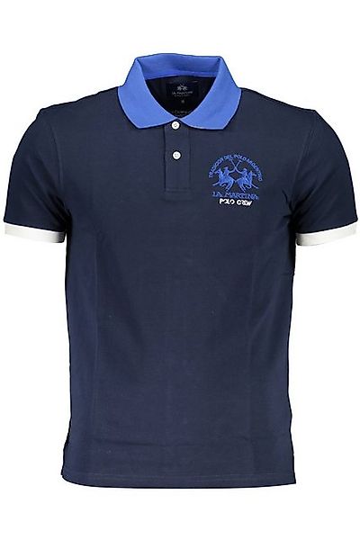 La Martina Poloshirt Herren Kurzarm Poloshirt Blau - Stickerei & günstig online kaufen