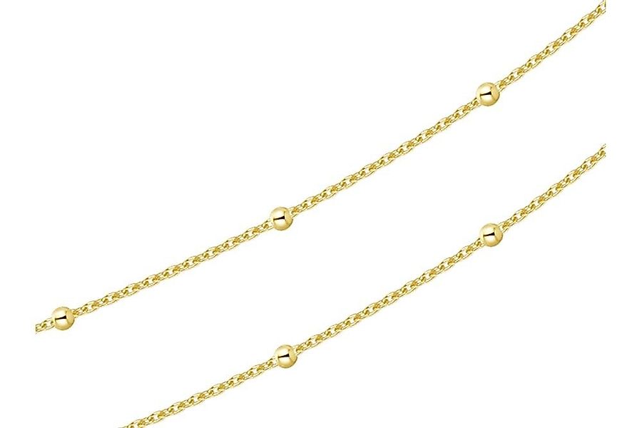 Silberkettenstore Goldkette Erbskette mit Kugeln 1mm günstig online kaufen