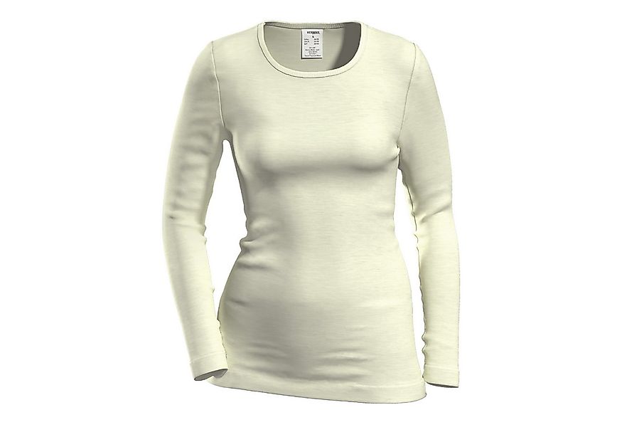 HERMKO Unterziehshirt 40830 Damen langarm Shirt aus Merinowolle / Tencel günstig online kaufen