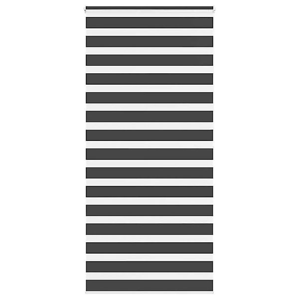 vidaXL Doppelrollo Schwarz 95x200 cm Stoffbreite 90,9 cm Polyester 4014260 günstig online kaufen