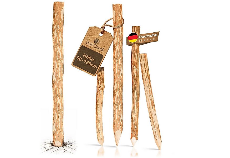 BooGardi Zaunpfosten Zaunpfahl Haselnuss, (Baumpfahl spitz 90cm · viele Grö günstig online kaufen