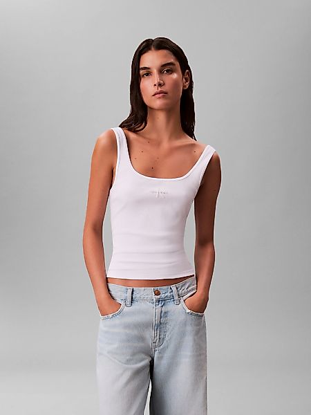 Calvin Klein Jeans Tanktop "MONOGRAM SCOOP NK RIB TANK TOP" Mit Rundhalsaus günstig online kaufen