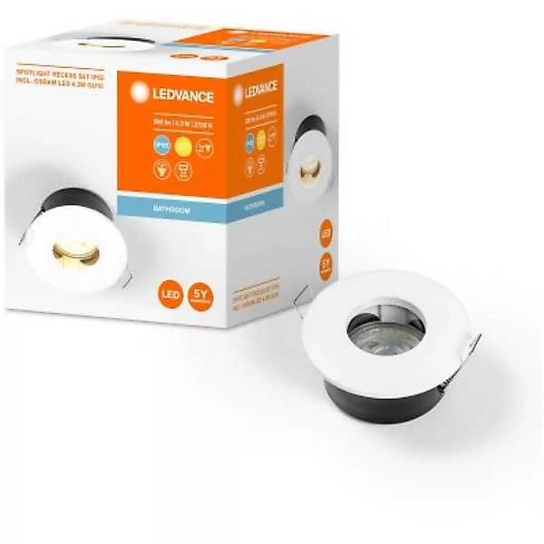 LEDVANCE Recess Twistlock Einbaulampe IP65, weiß günstig online kaufen