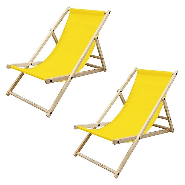 ECD Germany Gartenliege Holz Beachstuhl klappbarer günstig online kaufen