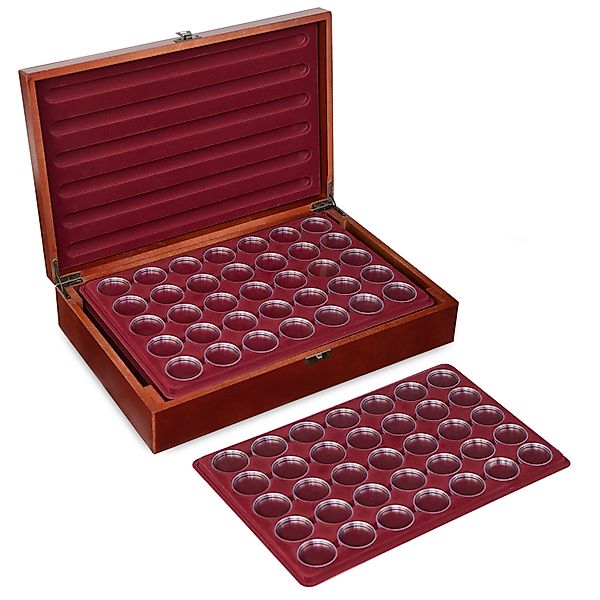 MC.Sammler Sammelkoffer Holz Münzkassette inkl 5 günstig online kaufen