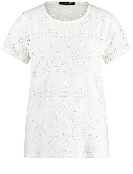 Taifun T-Shirt – sommerliches T-Shirt mit feinem Lochmuster günstig online kaufen