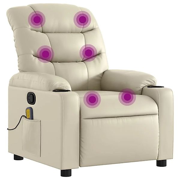 vidaXL Massagesessel mit Relaxfunktion Kunstleder Creme 3206904 günstig online kaufen
