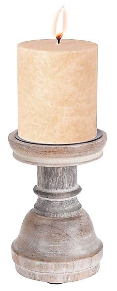 Kerzenständer FENJA, H 14 cm, Mangoholz günstig online kaufen