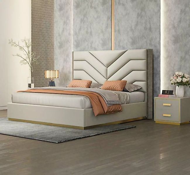 JVmoebel Bett, Bett Polster Design Luxus Holz Doppelbetten Ehe Schlafzimmer günstig online kaufen