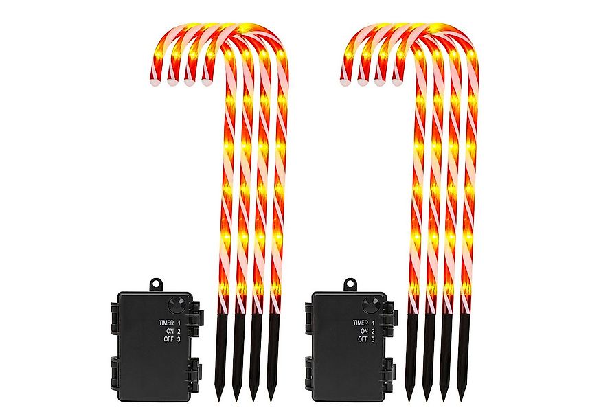 Clanmacy LED-Lichterkette LED Zuckerstangen LED Beleuchtung Leuchtstab Weih günstig online kaufen