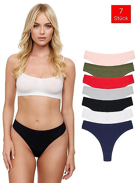 Tazzio String 7er-Pack Damen Tanga Unterhose F912 (Packung, 7-St., 7er-Pack günstig online kaufen