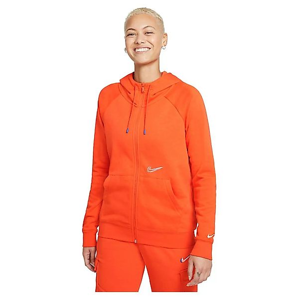 Nike Sportswear Essentials Print Sweatshirt Mit Reißverschluss XL Orange günstig online kaufen