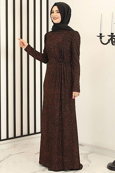 Modavitrini Abendkleid Damen - schimmerndes Kleid mit gesmokter Taille Abiy günstig online kaufen