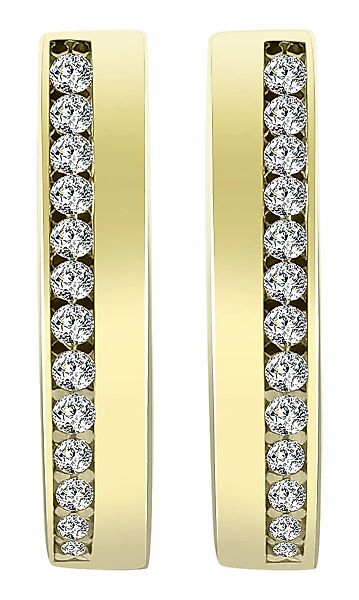 Adelia´s Klappcreolen "Damen Ohrringe – Klappcreole aus 333 Gold mit Zirkon günstig online kaufen